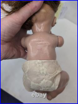 10.5 Antique Pair Of Parson Jackson Stork Baby Dolls Biskoline Added Wigs #ME