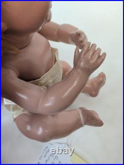 10.5 Antique Pair Of Parson Jackson Stork Baby Dolls Biskoline Added Wigs #ME