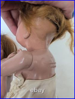 10.5 Antique Pair Of Parson Jackson Stork Baby Dolls Biskoline Added Wigs #ME