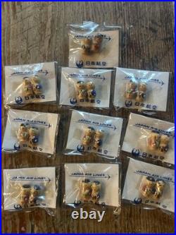 (10) Vintage JAL Japanese Japan Airlines Souvenir Mini Kokeshi Dolls Wooden Wood