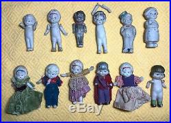 12 Vintage Porcelain JAPAN Bisque Dolls, 1920s 1930s, RARE COLLECTION OFFERED