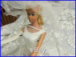 #1665 Vintage Barbie HERE COMES THE BRIDE HTF 1966-67 DRESS VEIL