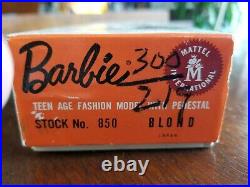 1959 Mattel Blond Barbie with Original Box #850 teenage fashion model