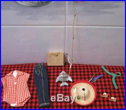1959 VINTAGE BARBIEPICNIC SETCOMPLETE+NEAR MINT 9 Pc SETPerfect HATA+FISH