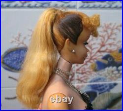 1960 BARBIE DOLL#3/4Gorgeous Face+Transitional BodyLong Soft Blonde Hair#850