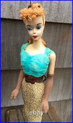 1960 Vintage #3 Blond Ponytail Dressed Barbie by Carols