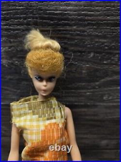 1960's Barbie Light Ash Blonde Hair Up Bun Rare