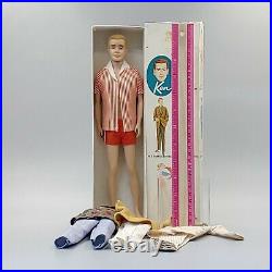 1960s Barbie Doll Ken Lot Blonde Flocked Hair Original Box Mattel #750 Vintage