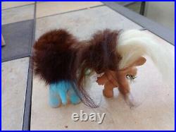 1960s UneedaWishnik DoubleHorseshoe2HeadTroll Taupe/WhiteMohair& UgliesElephant