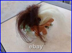 1960s UneedaWishnik DoubleHorseshoe2HeadTroll Taupe/WhiteMohair& UgliesElephant