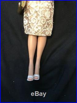 1960s Vintage Barbie Doll Black Hair Japan In Original Outfit And Shoes