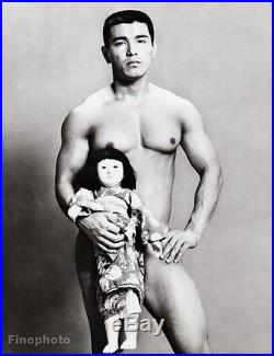 1960s Vintage MALE NUDE & DOLL Japan Asian Muscle Physique 16x20 By TAMOTSU YATO