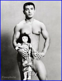 1960s Vintage Male Nude & Doll By Tamotsu Yato Japan Asian Muscle Physique Photo