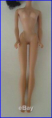 1960s Vintage Ponytail Brunette Barbie doll Japan Blue Eyeliner Dark Red Lips