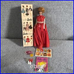 1961 Barbie Fashion Doll Vintage Japan OG Shoes & Earrings Red Tulle Dress 1961 Barbie Fashion Doll Vintage Japan OG Shoes & Earrings Red Tulle Dress
