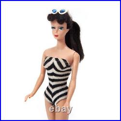 1961 Barbie Ponytail #5, Blue Eyeliner, 2 Vintage Dresses, Case &Accessories