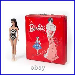 1961 Barbie Ponytail #5, Blue Eyeliner, 2 Vintage Dresses, Case &Accessories