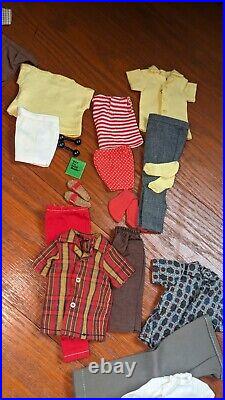 1961 Vtg 750 Blond Ken Doll Japan Flocked Hair And 65 Piece Clothes Accessories