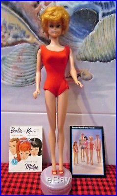 1962 Japan Vtg. American Girl Lemon Bubblecut Barbiewhite Ginger#850ossheels