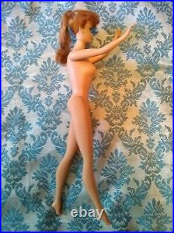 1962 Redhead Titian Ponytail Barbie, pink lips & nails, number 5