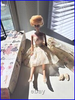 1962 Vintage Mattel Barbie No. 850 Blonde Bubble Cut withBox Japan