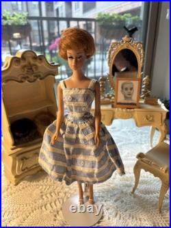 1962 Vintage Mattel Fashion Queen Barbie Doll With Set Of 3 Wigs Japan Clean