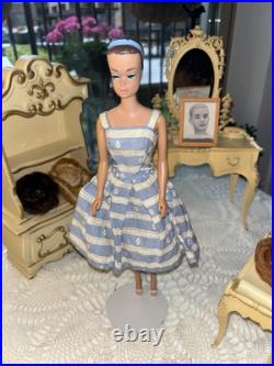 1962 Vintage Mattel Fashion Queen Barbie Doll With Set Of 3 Wigs Japan Clean