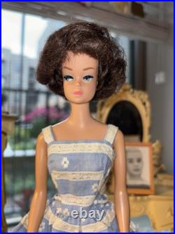 1962 Vintage Mattel Fashion Queen Barbie Doll With Set Of 3 Wigs Japan Clean