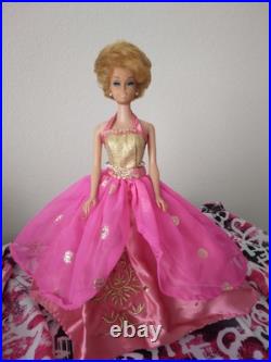 1964 Bubble Cut Barbie Blonde White Lips? MATTEL? JAPAN Stamp on Foot