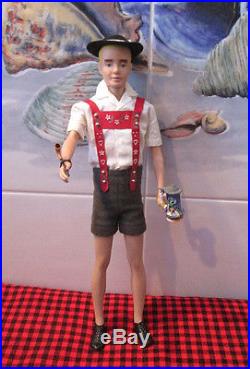 1964 Japan Vtg. Barbieken In Switzerland#0776hat-pipe+stein1961 Ken Doll #750