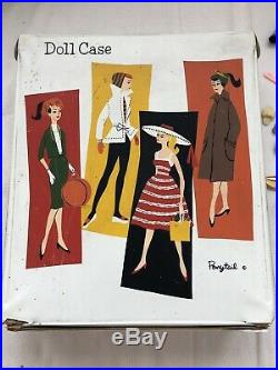 1964 Vintage Japan Barbie with2 Wigs, Vintage Wardrobe, Vintage Ponytail Doll Case
