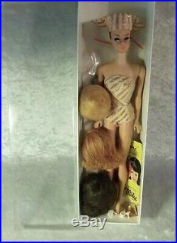 1964 Vintage Japan Fashion Queen Barbie with Wigs Original Outfit & Storage Box