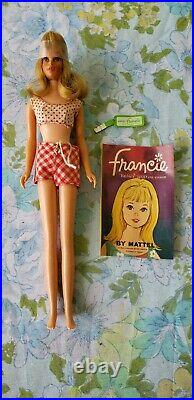 1965 Vintage Francie MIB with wrist tag and booklet