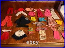1966 Barbie from Japan with a bunch of 1960's & vintage cloths and storage box