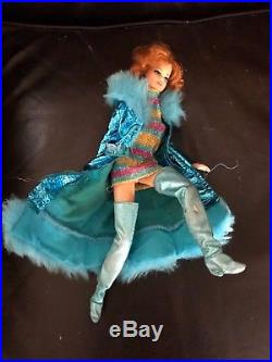 1966 Vintage Barbie Doll Red Head Bendy Legs Twist N Turn Made in Japan MATTEL