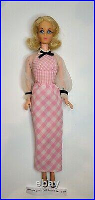 1966 Vintage TNT BARBIE MARLO FLIP DOLL in Quick Curl Original Gingham dress