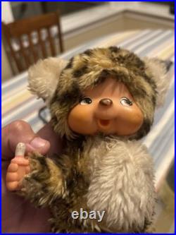 1970s Monchhichi Leopard Print Endo Tag Rare Early Vintage Japan Doll 1970s Monchhichi Leopard Print Endo Tag Rare Early Vintage Japan Doll