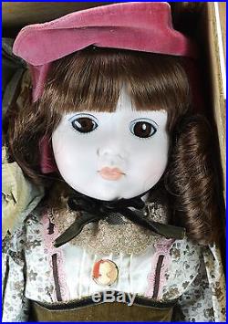 1977 NIB Sankyo Porcelain Victorian Child Girl Doll Rone Japan Large Vintage