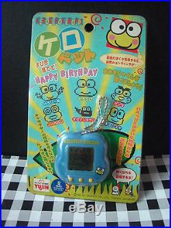 1997 VTG Sanrio Japan Auth BLUE Keroppi doll GAME tamagotchi KEYCHAIN new