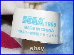 1998 Pastel Sega Sonic The Hedgehog! Ufo Prize Japan Plush Toy Doll Vintage Rare