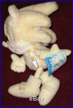 1998 White Sega Sonic The Hedgehog! Ufo Prize Japan Plush Toy Doll Vintage Rare