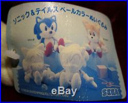 1998 White Sega Sonic The Hedgehog! Ufo Prize Japan Plush Toy Doll Vintage Rare