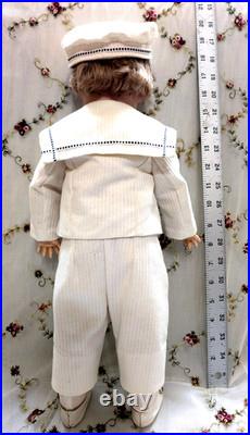 19 Antique Japanese Morimura Bros Boy Doll Bisque Head BJ-Body & Clothes c1915