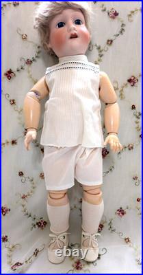 19 Antique Japanese Morimura Bros Boy Doll Bisque Head BJ-Body & Clothes c1915