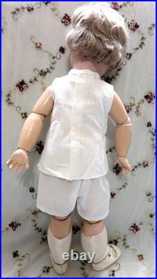 19 Antique Japanese Morimura Bros Boy Doll Bisque Head BJ-Body & Clothes c1915