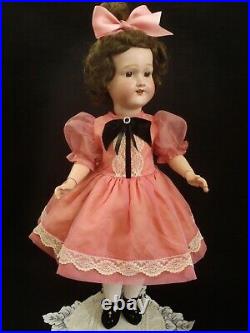 20 tall c1920 Morimura Dolly face bisque head doll in Vintage dress