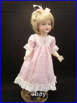 22 tall rare c1920 Morimura Dolly face bisque head doll