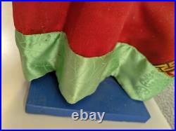 2 Doll Lot Vintage 22 and 24 Japanese Geisha Dolls On Wood Base Decor