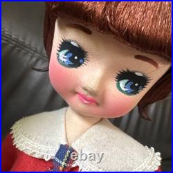 (2) Vintage 1960's Posable Doll Big Eyes Shift Dress Pink Blue MCM Japan 17MOD