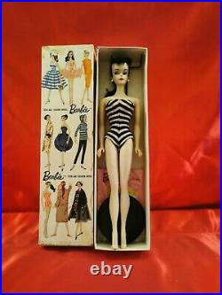 #3 Brunette Barbie With Tm Box And Accessories
